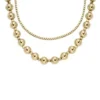 All Stacked Up Gold-Tone Stainless Steel Beaded Necklace All Stacked Up Gold-Tone Stainless Steel Beaded Necklace