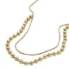 All Stacked Up Gold-Tone Stainless Steel Beaded Necklace All Stacked Up Gold-Tone Stainless Steel Beaded Necklace