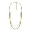 All Stacked Up Gold-Tone Stainless Steel Beaded Necklace All Stacked Up Gold-Tone Stainless Steel Beaded Necklace