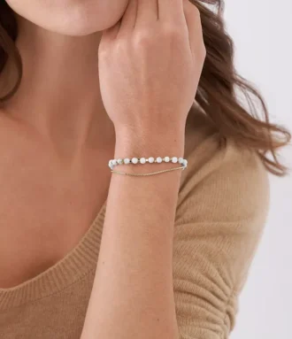 All Stacked Up Howlite Chain Beaded Bracelet All Stacked Up Howlite Chain Beaded Bracelet