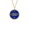 Aquarius Sutton Zodiac Gold-Tone Stainless Steel Blue Lapis Pendant Necklace Aquarius Sutton Zodiac Gold-Tone Stainless Steel Blue Lapis Pendant Necklace