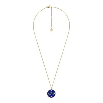 Aquarius Sutton Zodiac Gold-Tone Stainless Steel Blue Lapis Pendant Necklace Aquarius Sutton Zodiac Gold-Tone Stainless Steel Blue Lapis Pendant Necklace