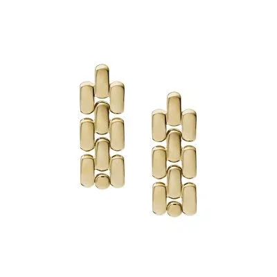Arden Watch Links Gold-Tone Stainless Steel Drop Earrings Arden Watch Links Gold-Tone Stainless Steel Drop Earrings