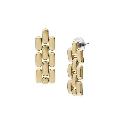 Arden Watch Links Gold-Tone Stainless Steel Drop Earrings Arden Watch Links Gold-Tone Stainless Steel Drop Earrings