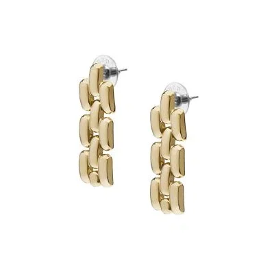 Arden Watch Links Gold-Tone Stainless Steel Drop Earrings Arden Watch Links Gold-Tone Stainless Steel Drop Earrings