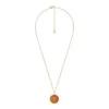 Aries Sutton Zodiac Gold-Tone Stainless Steel Red Carnelian Pendant Necklace Aries Sutton Zodiac Gold-Tone Stainless Steel Red Carnelian Pendant Necklace