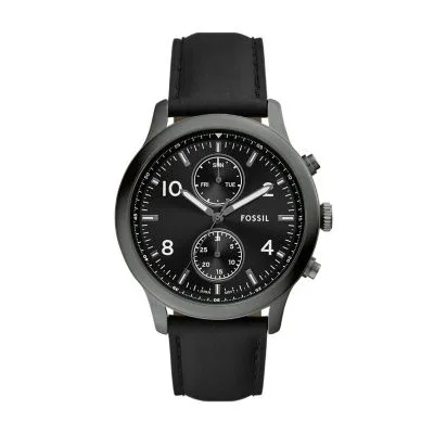 Bennett Multifunction Black Leather Watch Bennett Multifunction Black Leather Watch