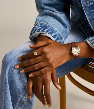Bright Baubles Gold-Tone Brass Center Focal Ring
