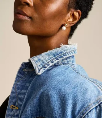 Bright Baubles White Shell Jacket Earrings