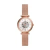 Carlie Mini Automatic Rose Gold-Tone Stainless Steel Mesh Watch Carlie Mini Automatic Rose Gold-Tone Stainless Steel Mesh Watch