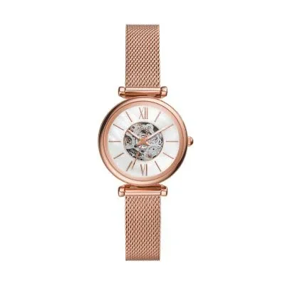 Carlie Mini Automatic Rose Gold-Tone Stainless Steel Mesh Watch Carlie Mini Automatic Rose Gold-Tone Stainless Steel Mesh Watch