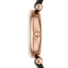 Carlie Mini Three-Hand Black Leather Watch Carlie Mini Three-Hand Black Leather Watch
