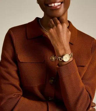 Carlie Three-Hand Gold-Tone Stainless Steel Watch