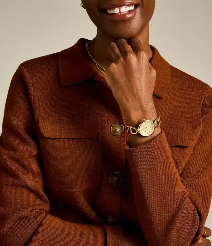 Carlie Three-Hand Gold-Tone Stainless Steel Watch Carlie Three-Hand Gold-Tone Stainless Steel Watch