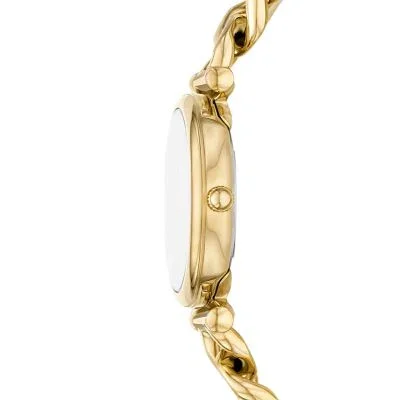Carlie Three-Hand Gold-Tone Stainless Steel Watch and Bracelet Set Carlie Three-Hand Gold-Tone Stainless Steel Watch and Bracelet Set