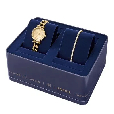 Carlie Three-Hand Gold-Tone Stainless Steel Watch and Bracelet Set Carlie Three-Hand Gold-Tone Stainless Steel Watch and Bracelet Set