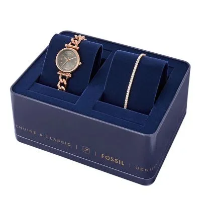 Carlie Three-Hand Rose Gold-Tone Stainless Steel Watch and Bracelet Set Carlie Three-Hand Rose Gold-Tone Stainless Steel Watch and Bracelet Set