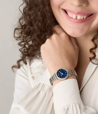 Carlie Three-Hand Two-Tone Stainless Steel Watch