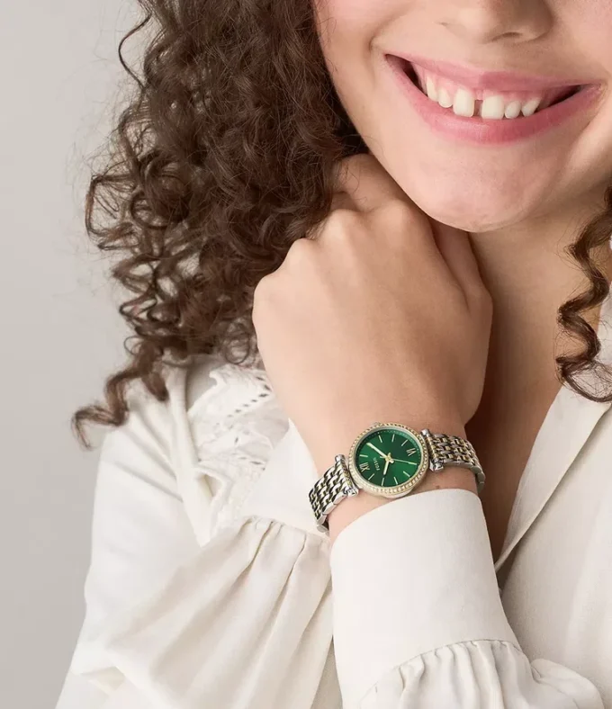 Carlie Three-Hand Two-Tone Stainless Steel Watch