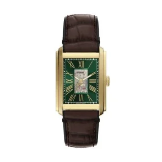 Carraway Automatic Brown Croco Leather Watch