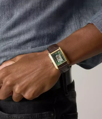 Carraway Automatic Brown Croco Leather Watch