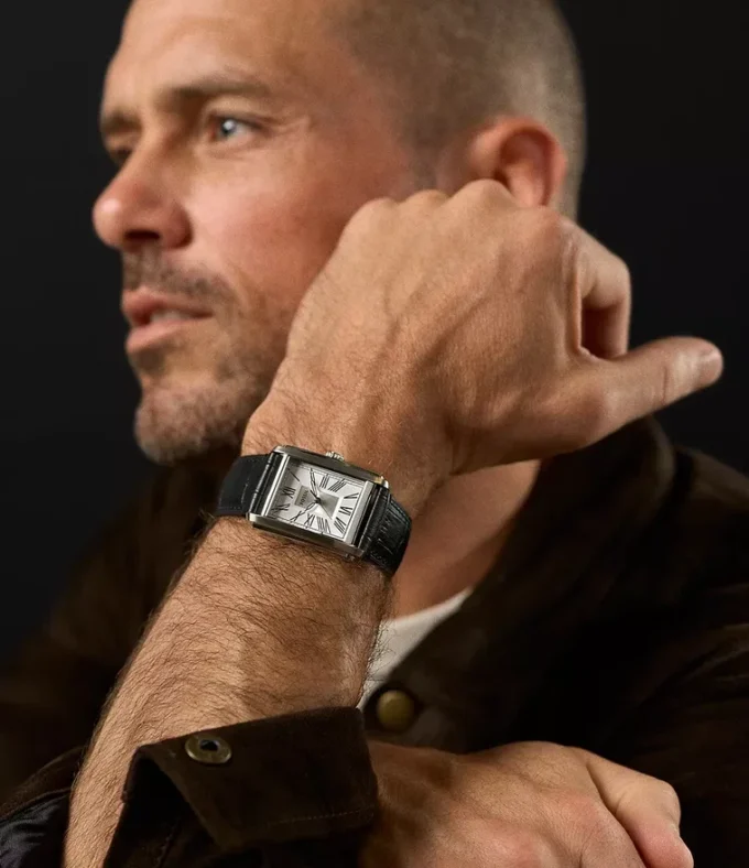 Carraway Three-Hand Black Croco Leather Watch Carraway Three-Hand Black Croco Leather Watch