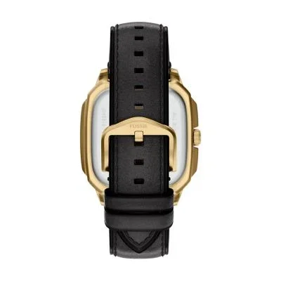 Crosby Three-Hand Black Leather Watch Crosby Three-Hand Black Leather Watch
