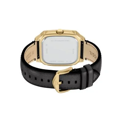 Crosby Three-Hand Black Leather Watch Crosby Three-Hand Black Leather Watch