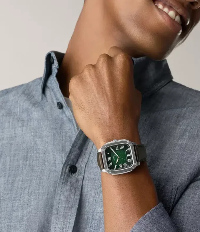 Crosby Three-Hand Brown Leather Watch Crosby Three-Hand Brown Leather Watch