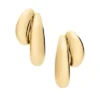 Domed Collection Gold-Tone Stainless Steel Statement Earrings Domed Collection Gold-Tone Stainless Steel Statement Earrings