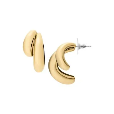 Domed Collection Gold-Tone Stainless Steel Statement Earrings Domed Collection Gold-Tone Stainless Steel Statement Earrings
