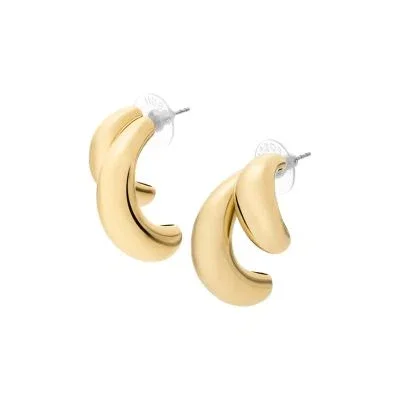 Domed Collection Gold-Tone Stainless Steel Statement Earrings Domed Collection Gold-Tone Stainless Steel Statement Earrings