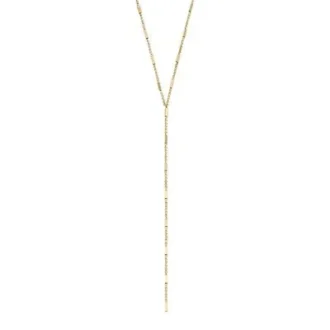 Ellis All Stacked Up Gold-Tone Stainless Steel Y-Neck Necklace