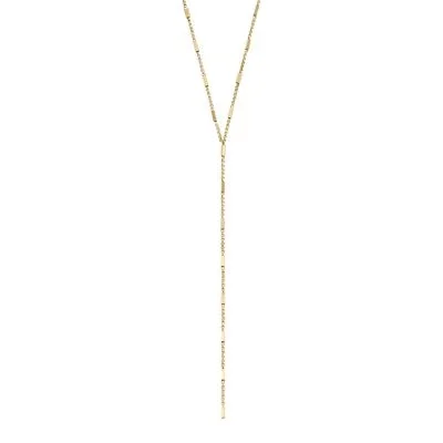 Ellis All Stacked Up Gold-Tone Stainless Steel Y-Neck Necklace Ellis All Stacked Up Gold-Tone Stainless Steel Y-Neck Necklace
