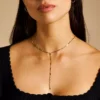 Ellis All Stacked Up Gold-Tone Stainless Steel Y-Neck Necklace Ellis All Stacked Up Gold-Tone Stainless Steel Y-Neck Necklace