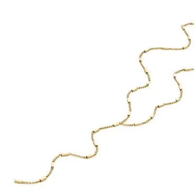 Ellis All Stacked Up Gold-Tone Stainless Steel Y-Neck Necklace Ellis All Stacked Up Gold-Tone Stainless Steel Y-Neck Necklace