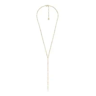Ellis All Stacked Up Gold-Tone Stainless Steel Y-Neck Necklace Ellis All Stacked Up Gold-Tone Stainless Steel Y-Neck Necklace
