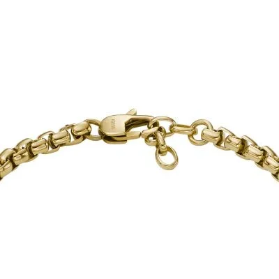Ellis Core Chains Gold-Tone Stainless Steel Chain Bracelet Ellis Core Chains Gold-Tone Stainless Steel Chain Bracelet