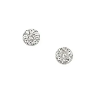 Ellis Disc Silver-Tone Stainless Steel Stud Earrings