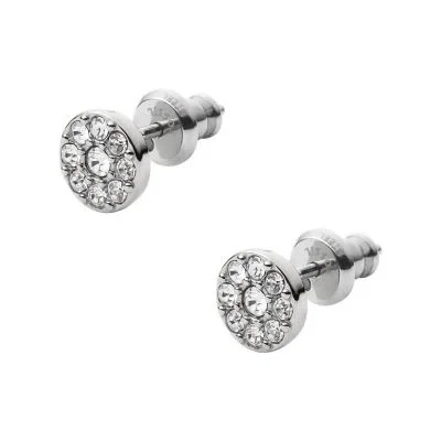 Ellis Disc Silver-Tone Stainless Steel Stud Earrings Ellis Disc Silver-Tone Stainless Steel Stud Earrings