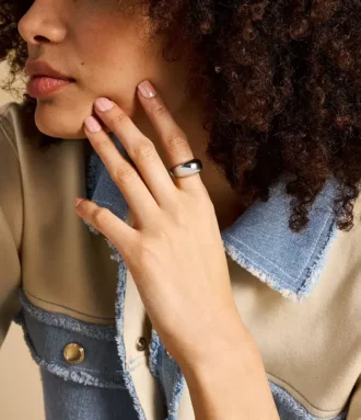 Ellis Domed Collection Stainless Steel Band Ring