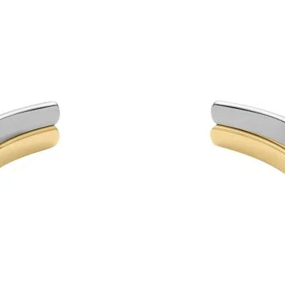 Ellis Domed Collection Two-Tone Stainless Steel Cuff Bracelet Ellis Domed Collection Two-Tone Stainless Steel Cuff Bracelet