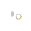 Ellis Domed Collection Two-Tone Stainless Steel Hoop Earrings Ellis Domed Collection Two-Tone Stainless Steel Hoop Earrings