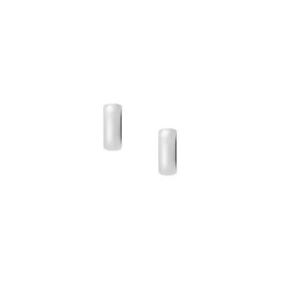 Ellis Domed Collection Two-Tone Stainless Steel Hoop Earrings Ellis Domed Collection Two-Tone Stainless Steel Hoop Earrings