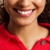 Ellis Domed Collection Two-Tone Stainless Steel Hoop Earrings Ellis Domed Collection Two-Tone Stainless Steel Hoop Earrings