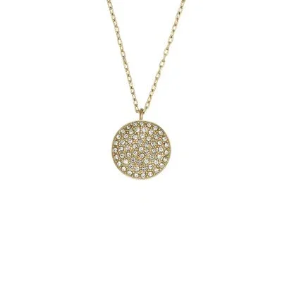 Ellis Glitz Disc Gold-Tone Stainless Steel Chain Necklace Ellis Glitz Disc Gold-Tone Stainless Steel Chain Necklace