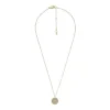 Ellis Glitz Disc Gold-Tone Stainless Steel Chain Necklace Ellis Glitz Disc Gold-Tone Stainless Steel Chain Necklace