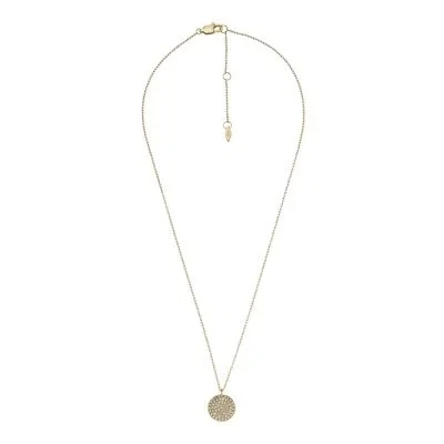 Ellis Glitz Disc Gold-Tone Stainless Steel Chain Necklace Ellis Glitz Disc Gold-Tone Stainless Steel Chain Necklace