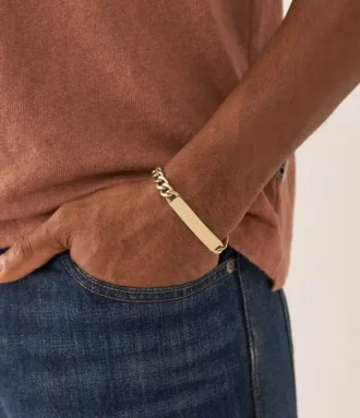 Ellis Gold-Tone Stainless Steel Chain Bracelet