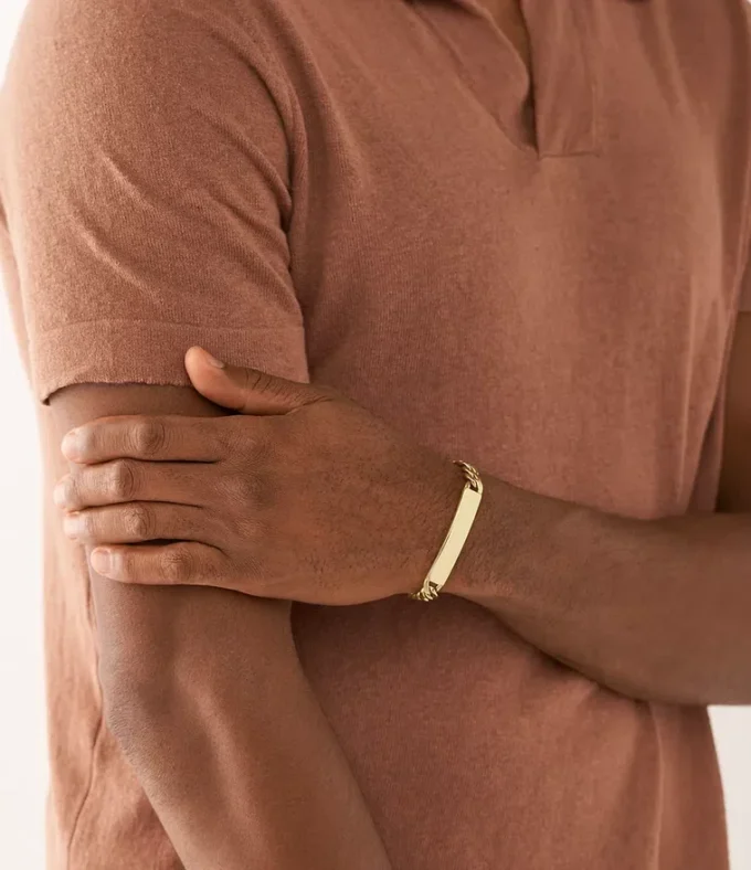 Ellis Gold-Tone Stainless Steel Chain Bracelet